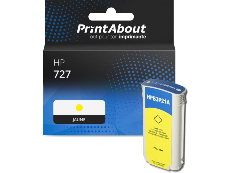 Cartucho compatible PrintAbout HP 727 - Amarillo - Alta capacidad