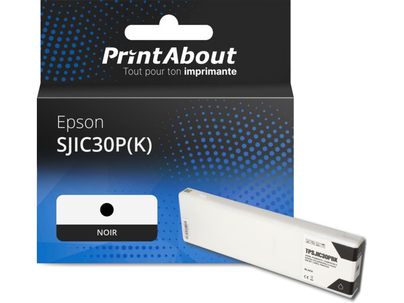 PrintAbout Compatible Epson SJIC30P(K) Ink Cartridge - Black