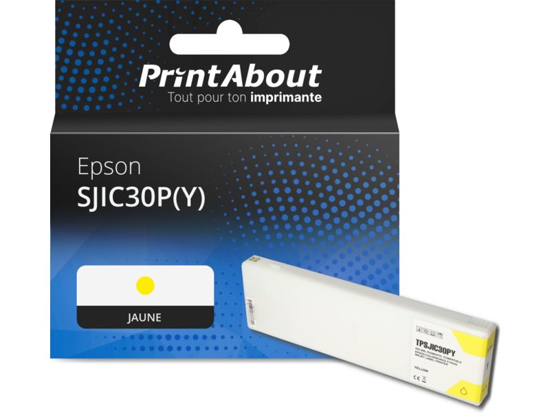 Cartouche compatible Epson SJIC30P(Y) - Jaune