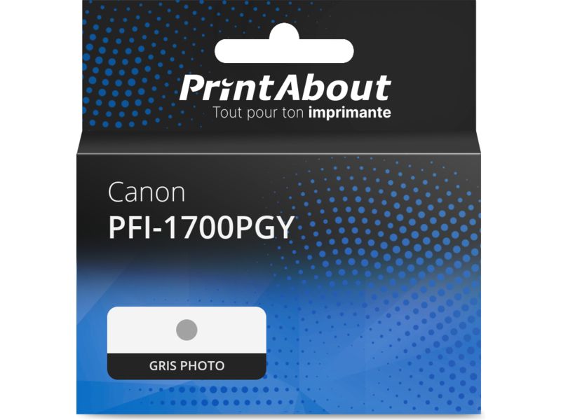 Tinta de impresora Canon PFI-1700PGY Photo gris, marca PrintAbout