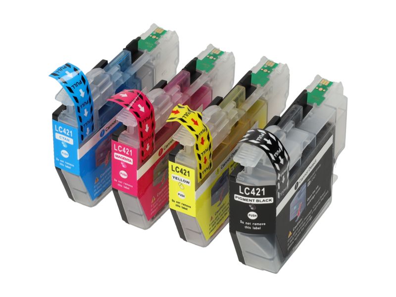 Cartouche compatible Brother LC-421VAL - 4 couleurs - Multipack