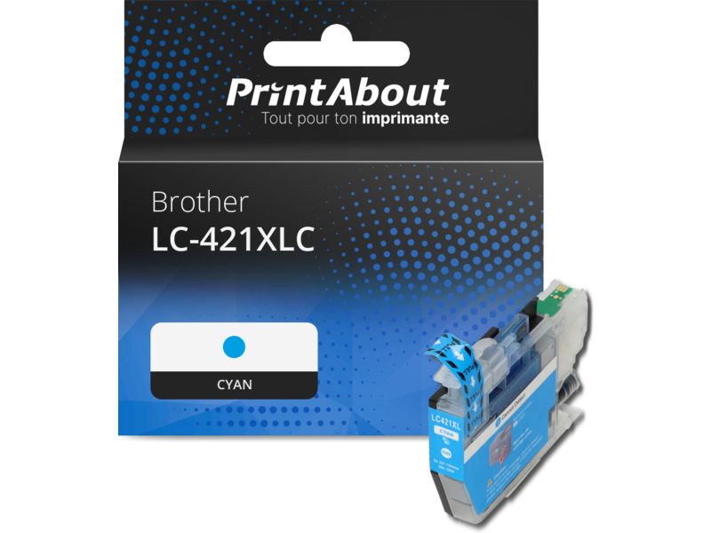 Brother LC-421XLC Compatible Cartridge - Cyan - High Capacity
