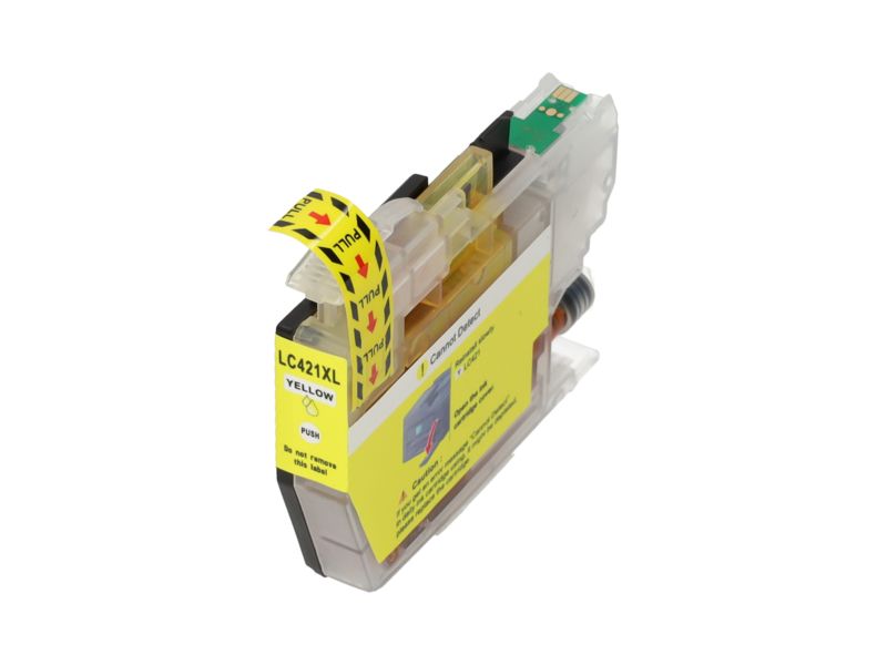 Cartucho compatible Brother LC-421XLY - Amarillo - Alta capacidad