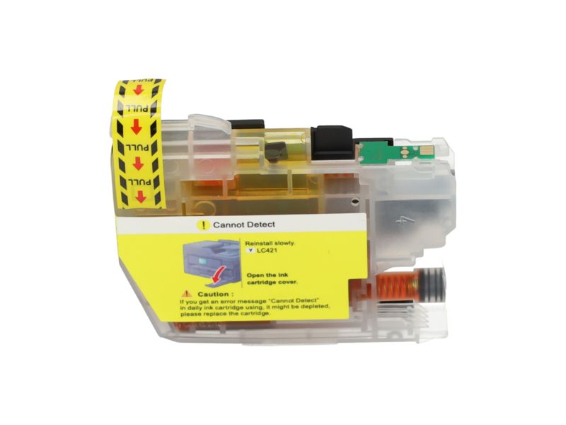 Cartucho compatible Brother LC-421XLY - Amarillo - Alta capacidad