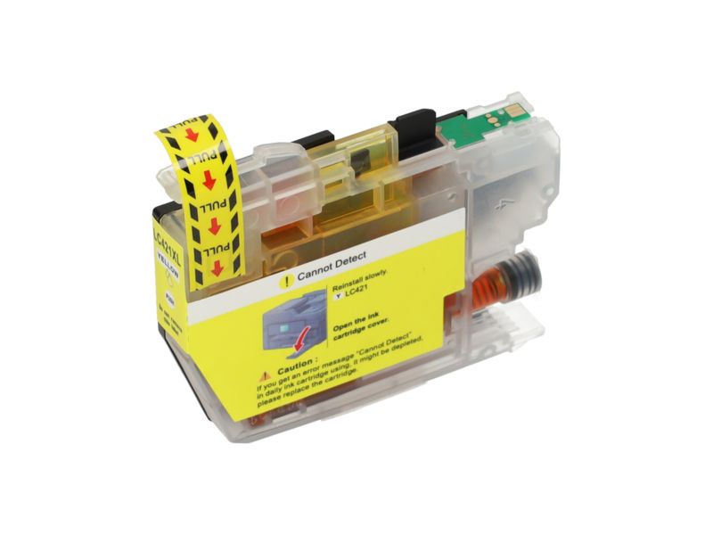 Cartucho compatible Brother LC-421XLY - Amarillo - Alta capacidad