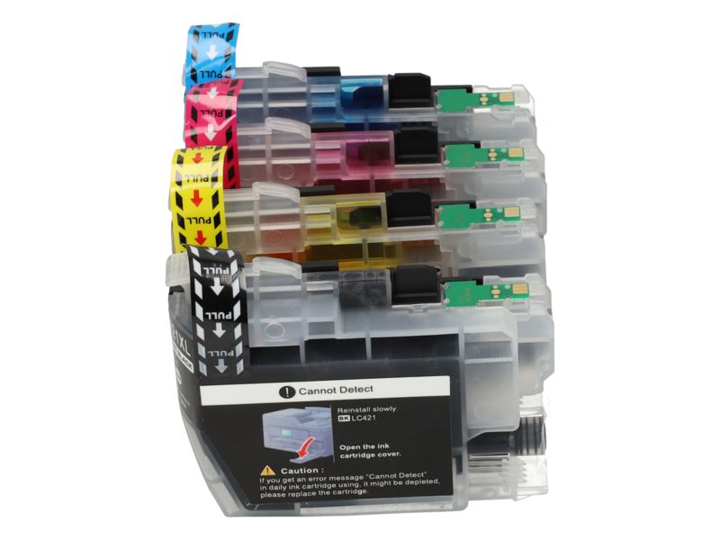 Brother LC-421XLVAL Compatible Cartridge - 4 Colors - High Capacity - Multipack