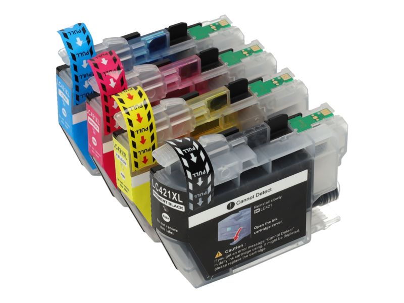 Brother LC-421XLVAL Compatible Cartridge - 4 Colors - High Capacity - Multipack