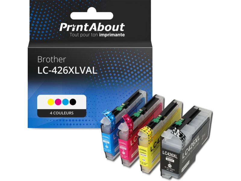 Brother LC-426XLVAL Compatible Cartridge - 4 Colors - High Capacity - Multipack