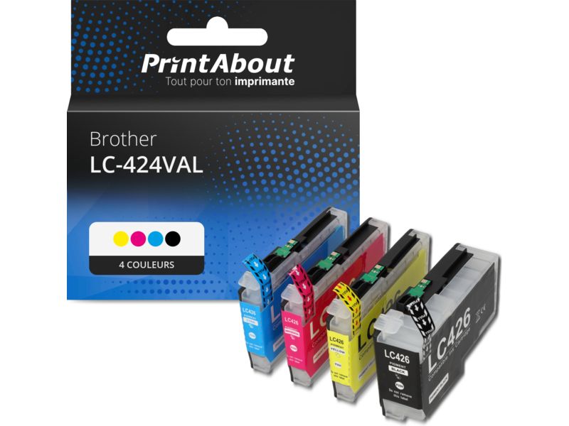 Cartouche compatible Brother LC-424VAL - 4 couleurs - Multipack