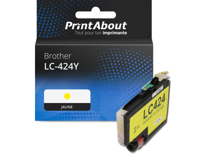 Cartouche d'encre jaune Brother LC-424Y