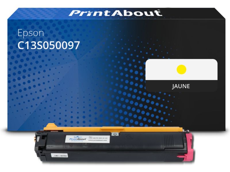 Toner compatible Epson C13S050097 - Jaune PrintAbout