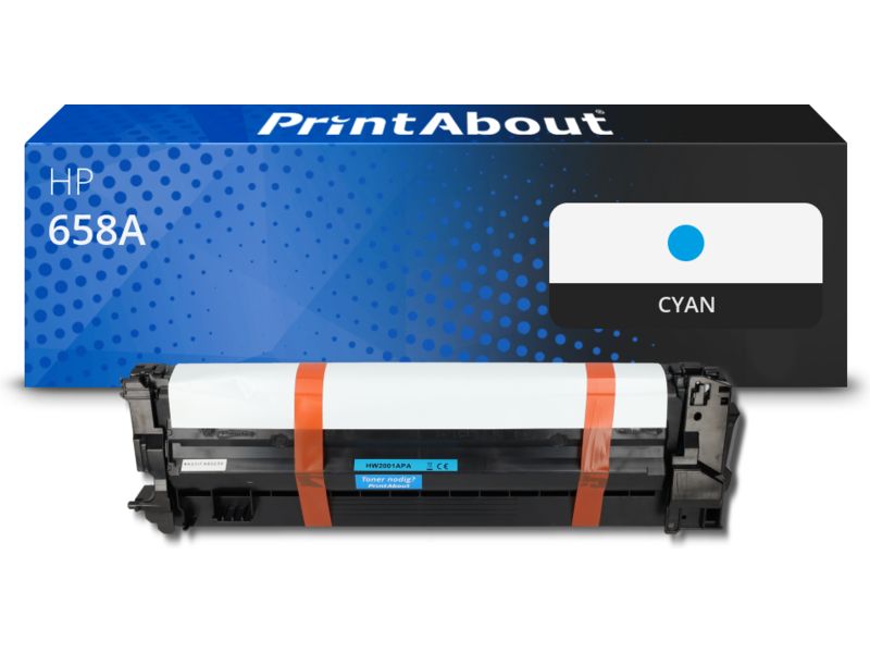 PrintAbout HP 658A (W2001A) Cyan Toner