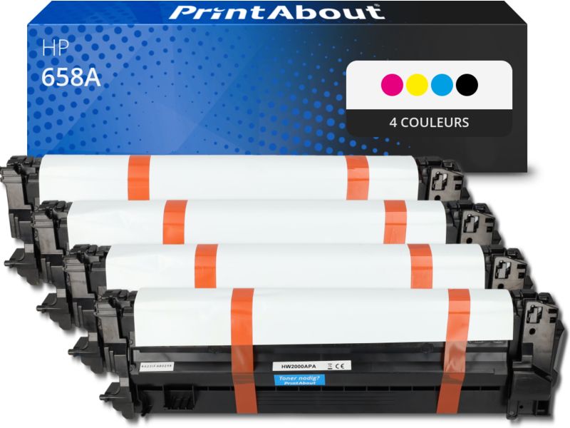 Toner compatible HP 658A (W2000/01/02/03A) - Pack de 4 colores
