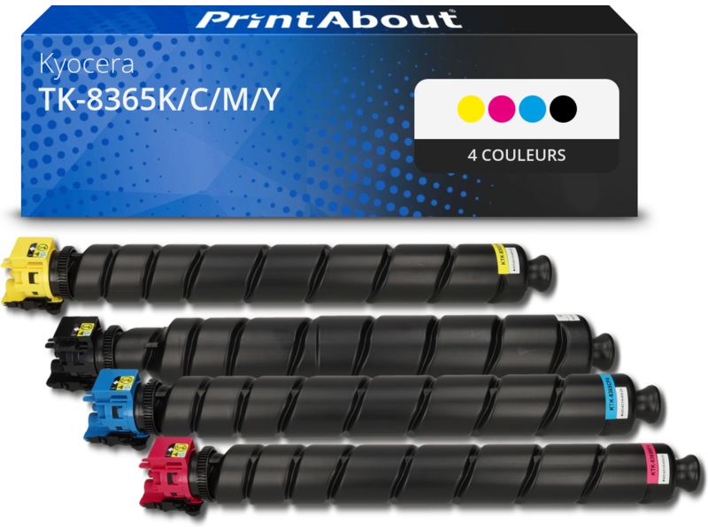 Kyocera TK-8365K/C/M/Y Compatible Toner - 4 Colors - Multipack (PrintAbout)