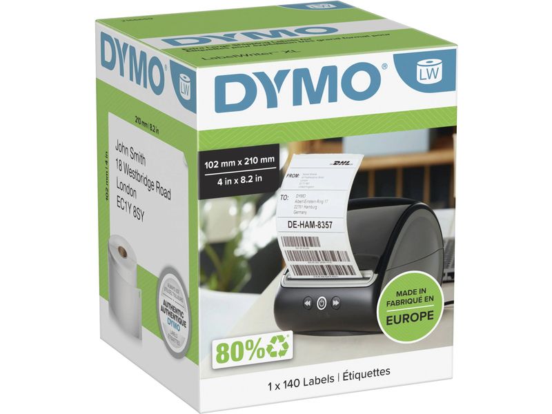 Dymo Label - Black on White