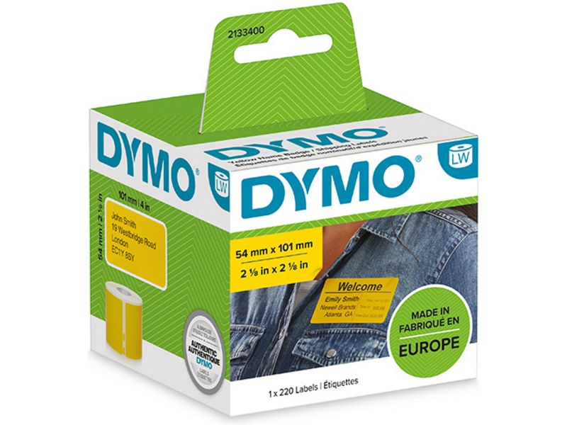 Dymo Label, Black on Yellow