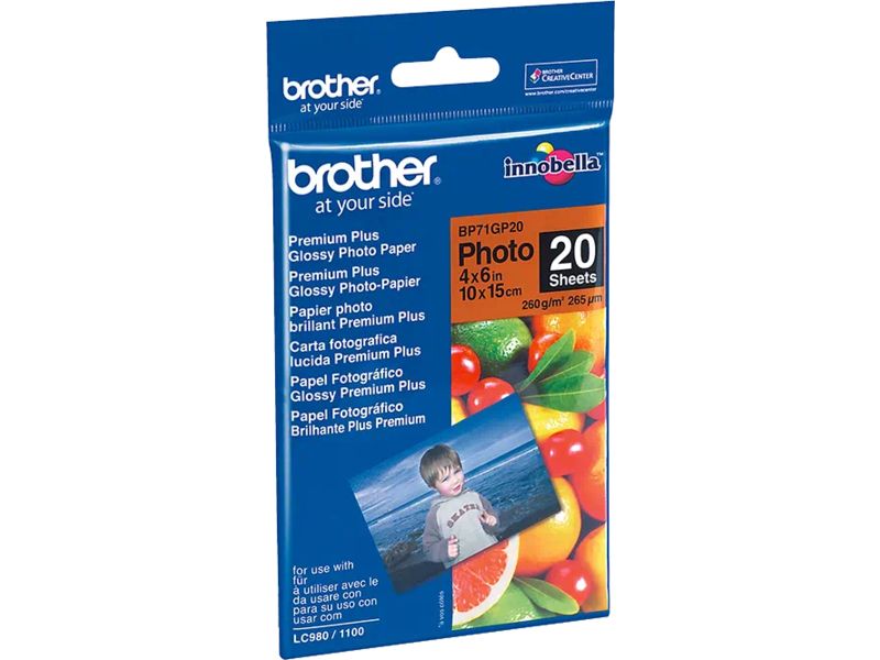 Papel fotográfico Brother BP71GP20 (10x15)