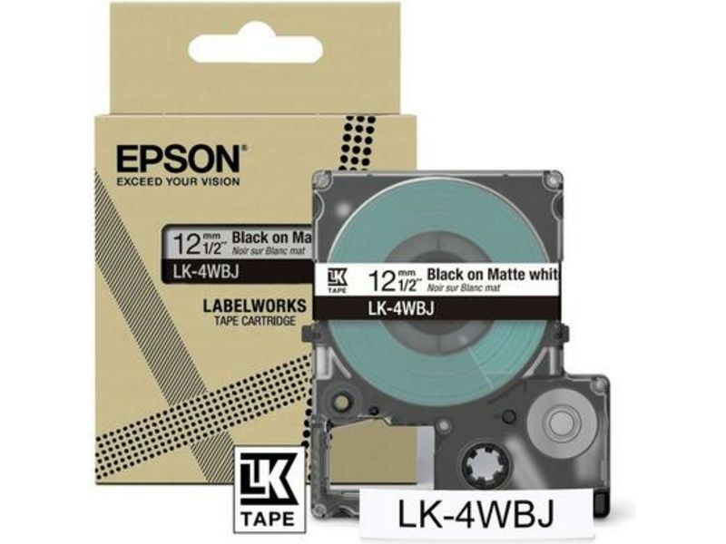 Ruban Epson LK-4WBJ - Noir sur Blanc