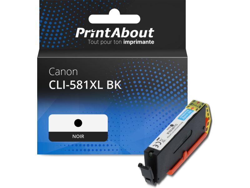 Cartucha de tinta compatible PrintAbout Canon CLI-581XL BK - Negro - Alta capacidad