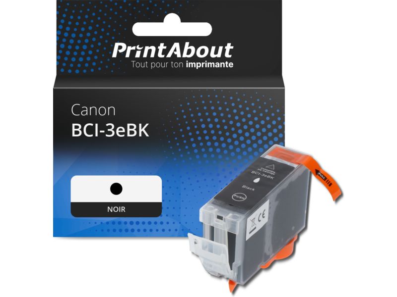 Cartouche d'encre Canon BCI-3eBK - Noir