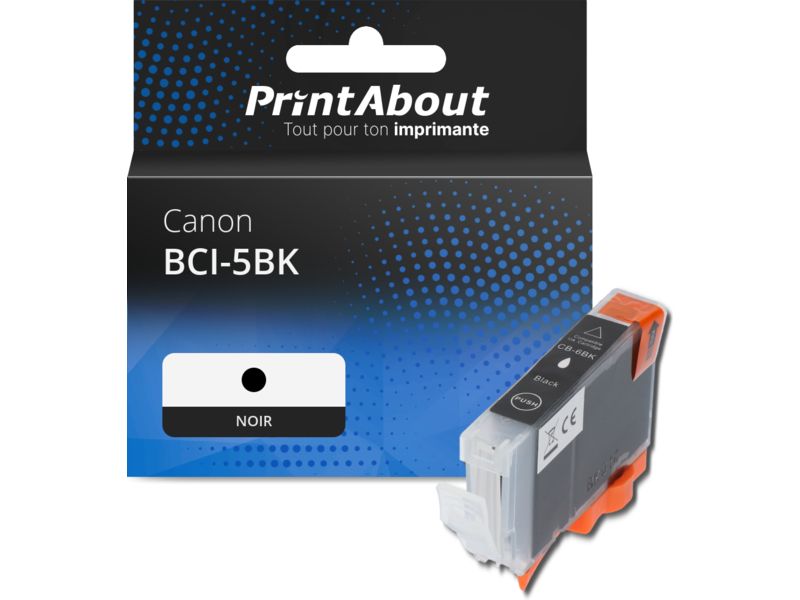 Cartuchas de tinta PrintAbout compatibles con Canon BCI-5BK - Negro