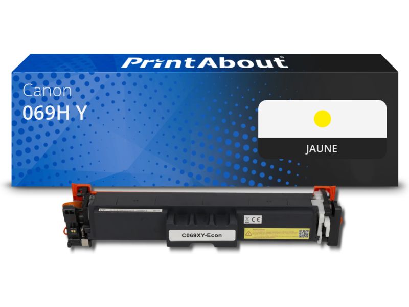 Toner compatible Canon 069H Y - Amarillo - Alta capacidad