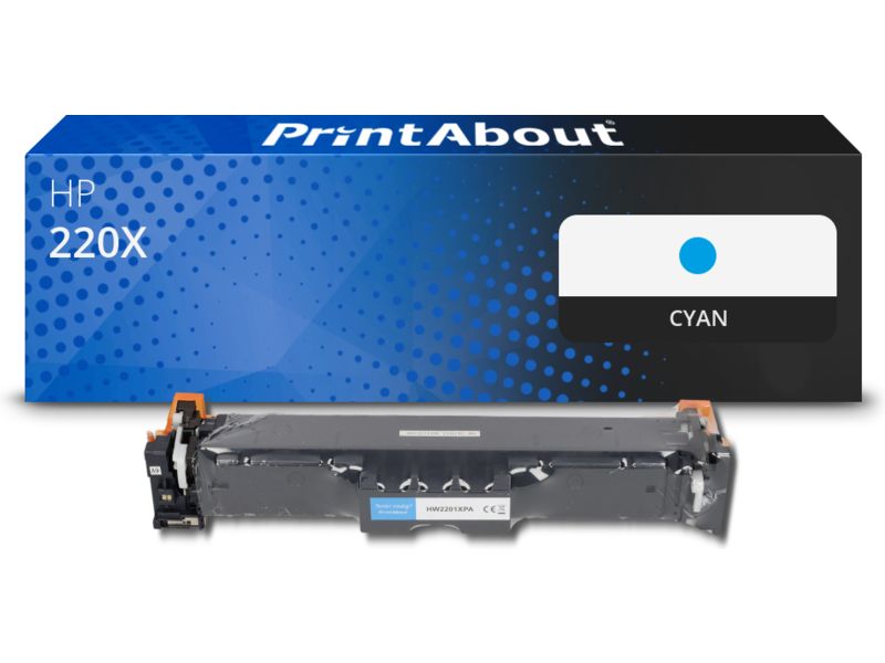 Toner compatible PrintAbout HP 220X (W2201X) - Cyan - Grande capacité