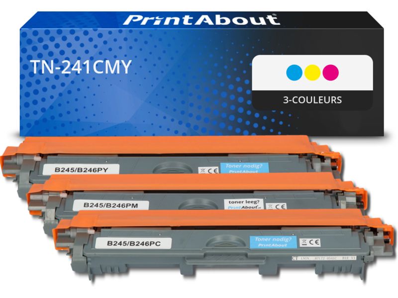 Tonner compatible Brother TN-241CMY - 3 couleurs - Multipack