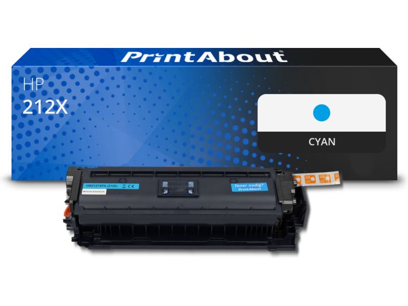 Toner compatible PrintAbout HP 212X (W2121X) - Cyan - Grande capacité