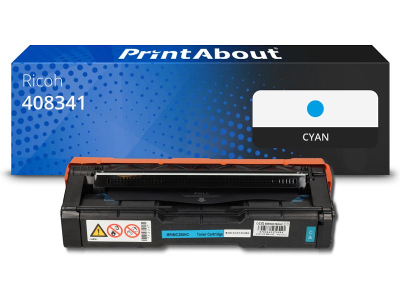 PrintAbout Ricoh Compatible Toner 408341 (C250 H) - Cyan