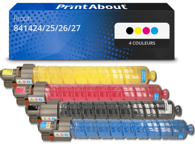 Toner Ricoh Compatible 841424/25/26/27 - Pack de 4 Couleurs par PrintAbout