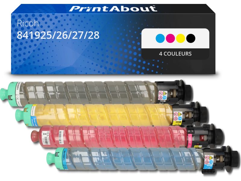 PrintAbout Ricoh Compatible Toner - 4 Colors, High Capacity Multipack (MP C2503)