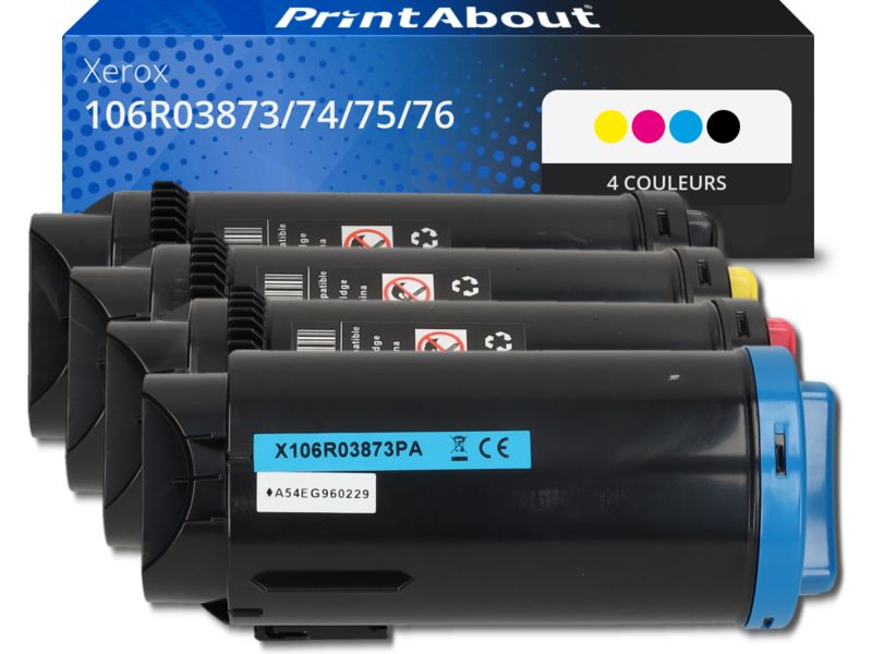 Xerox Compatible Toner 106R03873/74/75/76 - 4 Colors - High Capacity - Multipack by PrintAbout