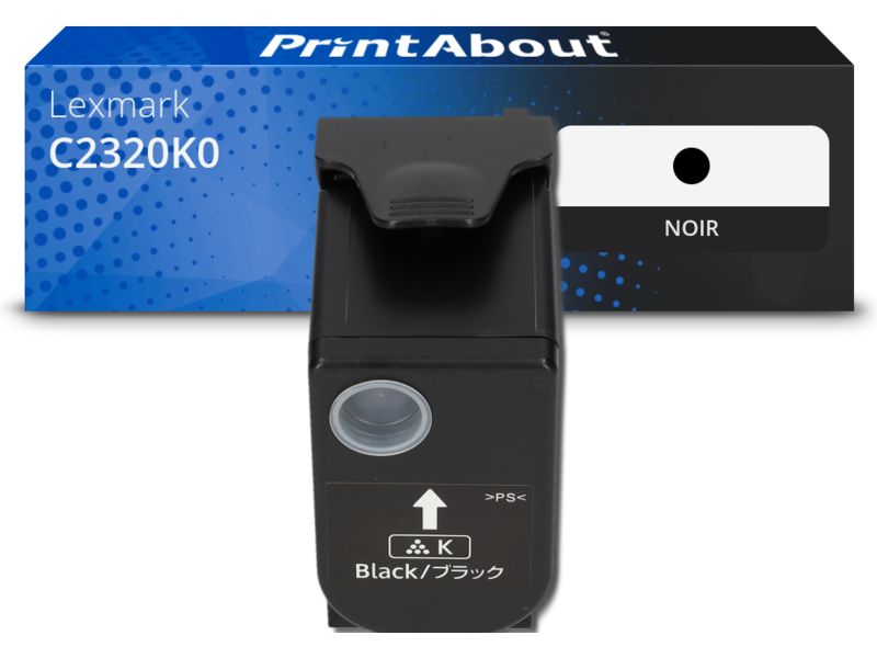 Cartouche de toner noire Lexmark compatible C2320K0 PrintAbout (1150 pages)