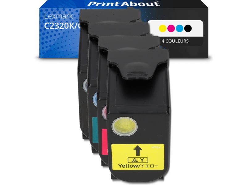 Toner Lexmark Compatible - Multipack 4 Couleurs (C2320K/C/M/Y0)