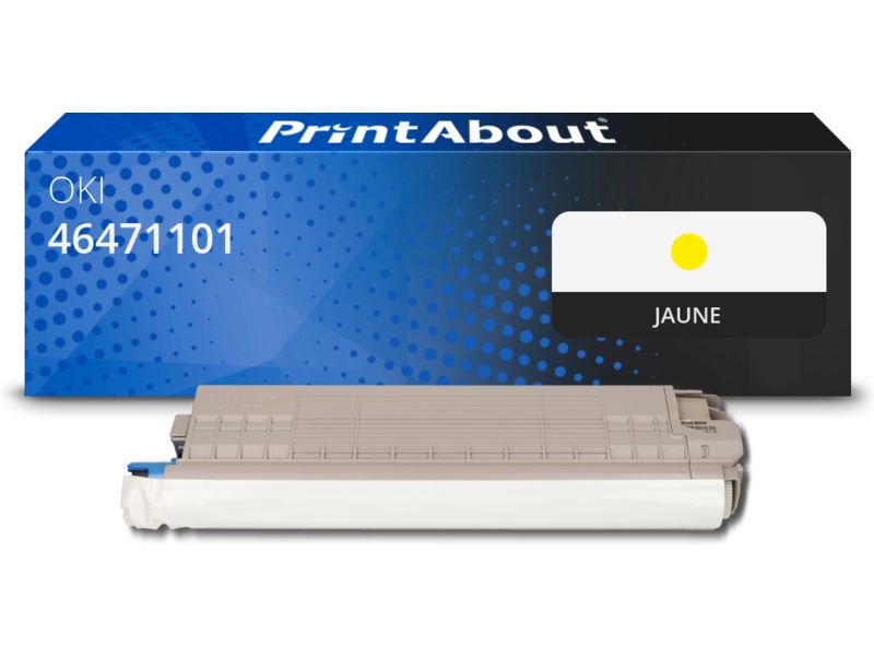 Toner compatible PrintAbout - Jaune (46471101, 7500 pages d'impression)