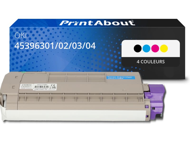 OKI Compatible Toner 45396301/02/03/04 - 4 Colors - Multipack by PrintAbout