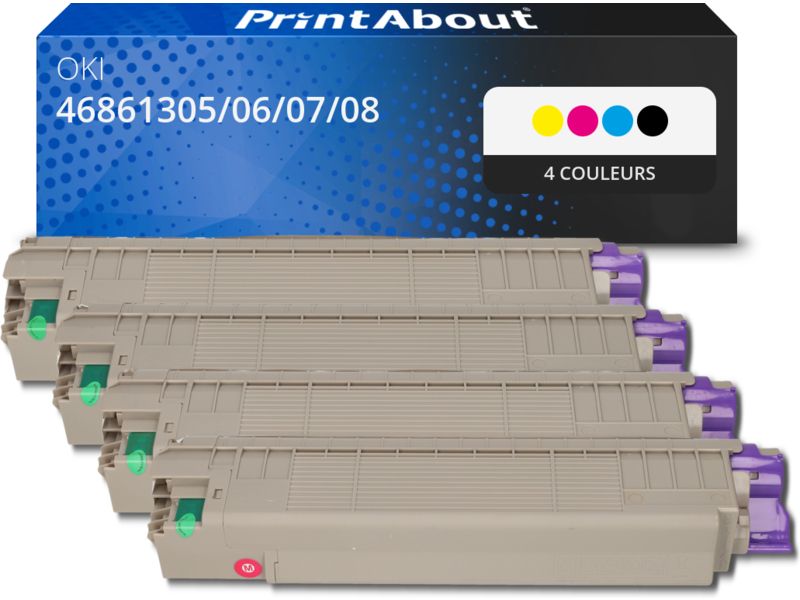 OKI Compatible Toner 46861 (Multipack, 4 Colors)