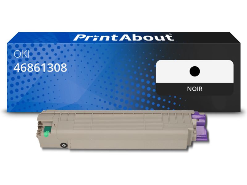 Toner compatible PrintAbout OKI - Noir (46861308)
