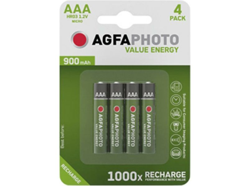 Baterías Agfaphoto recargables AAA micro 4 unidades