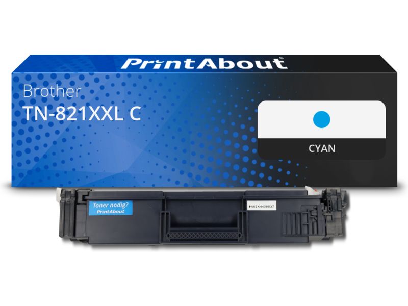 Toner Brother TN-821XXL C Compatible - Cyan - Capacité élevée