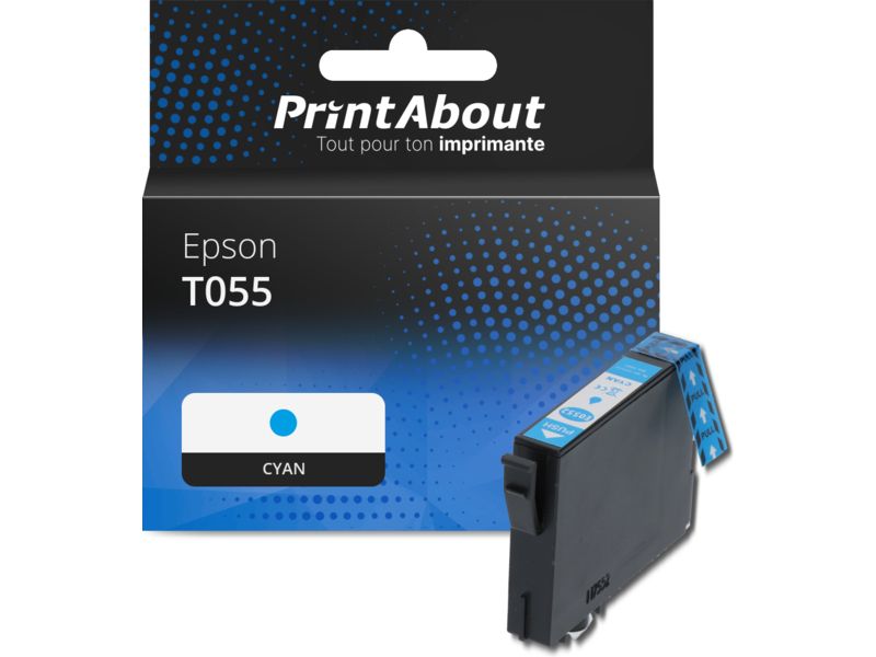 Cartouche compatible Epson T055 (C13T055240) - Cyan par PrintAbout