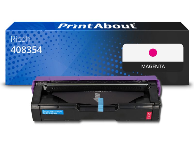 Toner compatible Ricoh M C250 - Magentă PrintAbout (Réf. 408354, Couleur : Magentă, Capacité : 2500 pages)