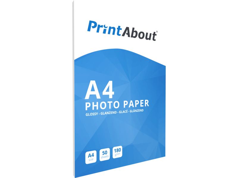 PrintAbout Premium Glossy A4 Paper - 180g/m² (50 sheets)