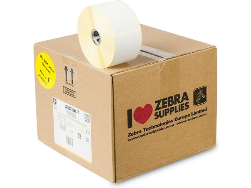Zebra Z-Select 2000T Label, 57mm x 102mm, 12 Rolls, Black on White