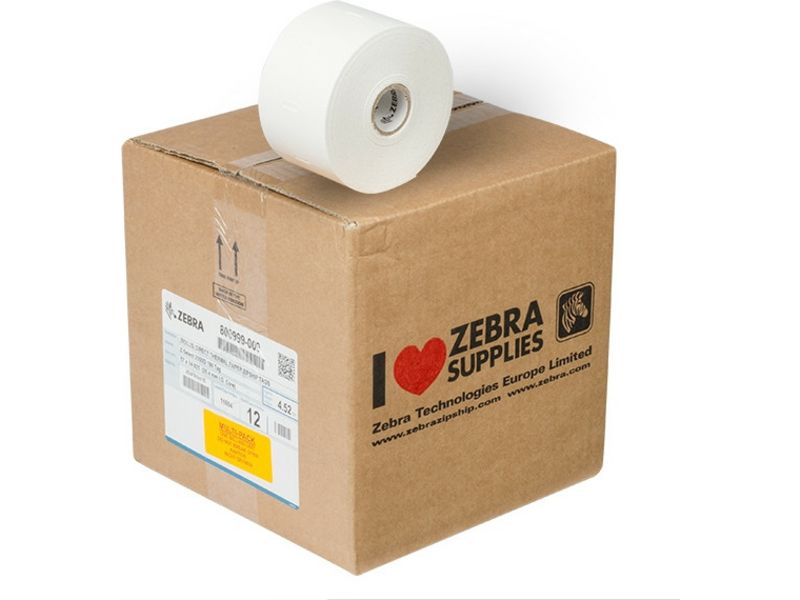 Zebra Z-Select 2000D Label, Black on White, 52x57mm, 12 Rolls