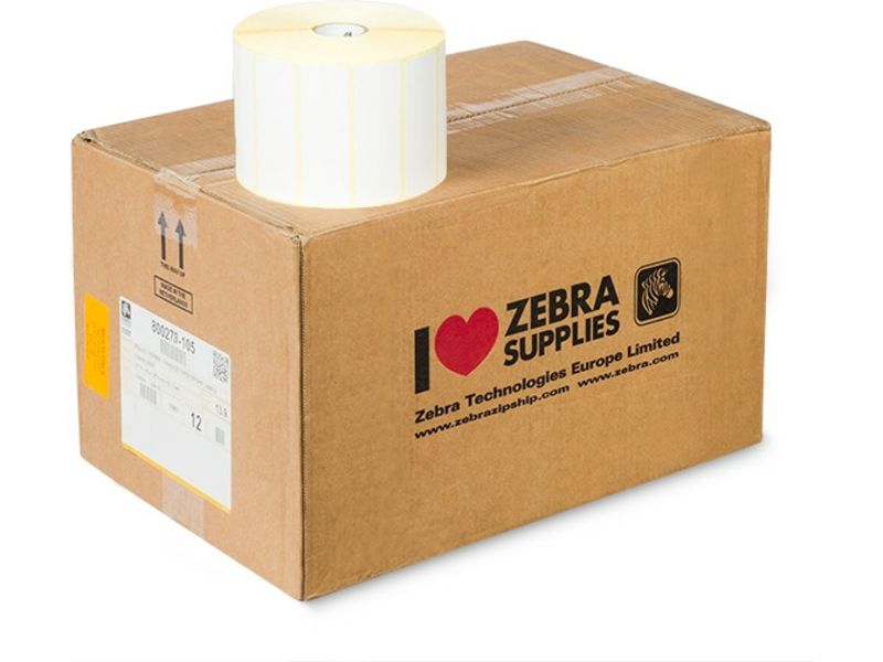 Zebra Z-Select 2000T Label - (76 mm x 25 mm) 12 Rolls - Black on White