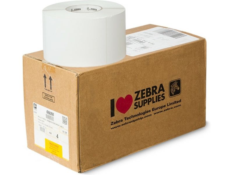 Zebra 66088 Label, Black on White, 4 Rolls (102x152mm)