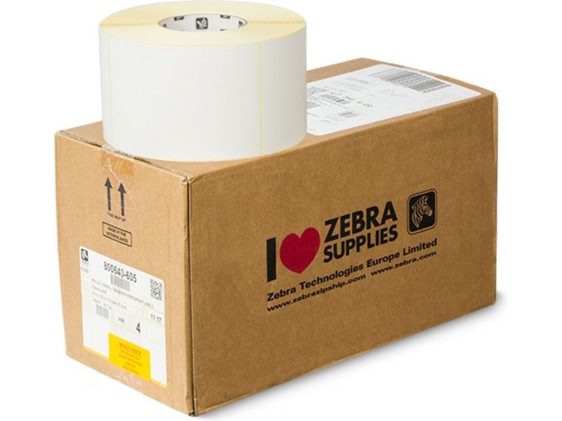 Zebra Z-Select 2000T Label, Black on White, 4 Rolls (102mm x 152mm)