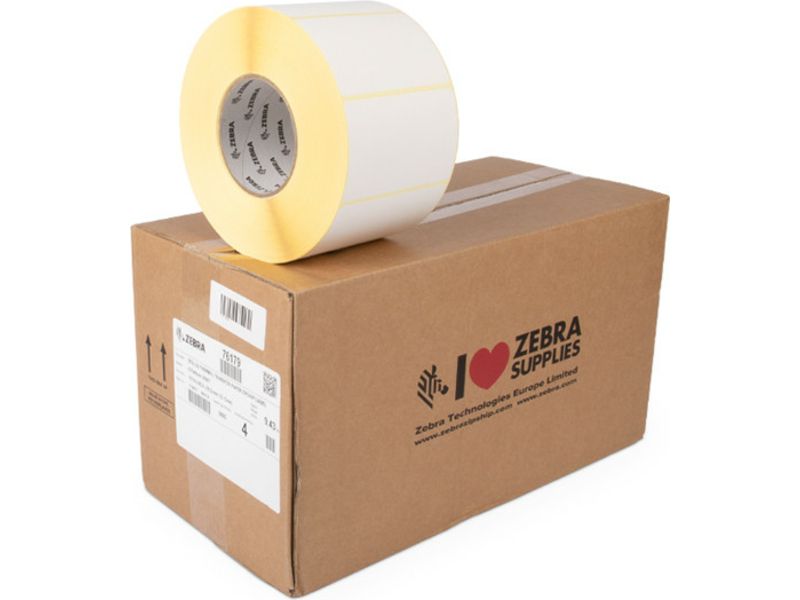 Zebra 76179 Label, Black on White, 4 Rolls (102mm x 64mm)
